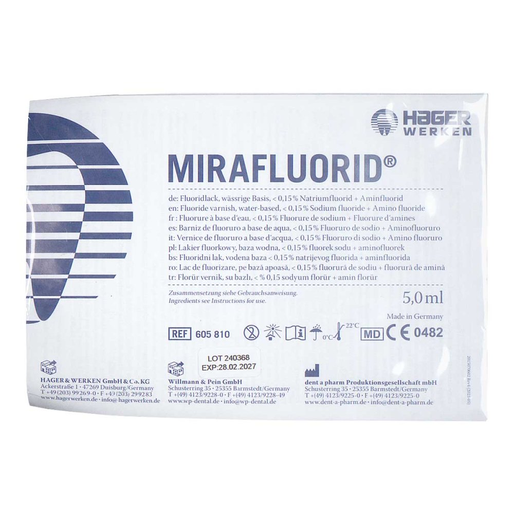 Hager Pharma GmbH Miradent Mirafluorid 0,15% F Emulsion 02142738