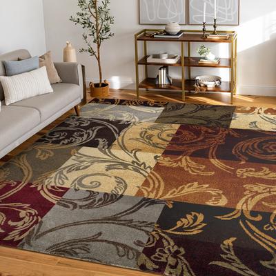 Alise Rugs Infinity Transitional Floral Indoor Area Rug