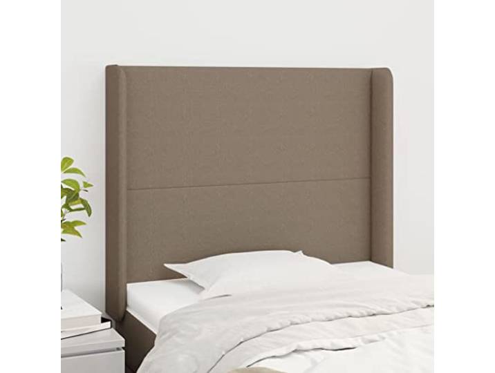 KTHLBRH Kopfteil aus Stoff, klassisch, elegantes Design, komplett aus strapazierfähigem Material, atmungsaktiv, höhenverstellbar, Beine aus Lärchenholz