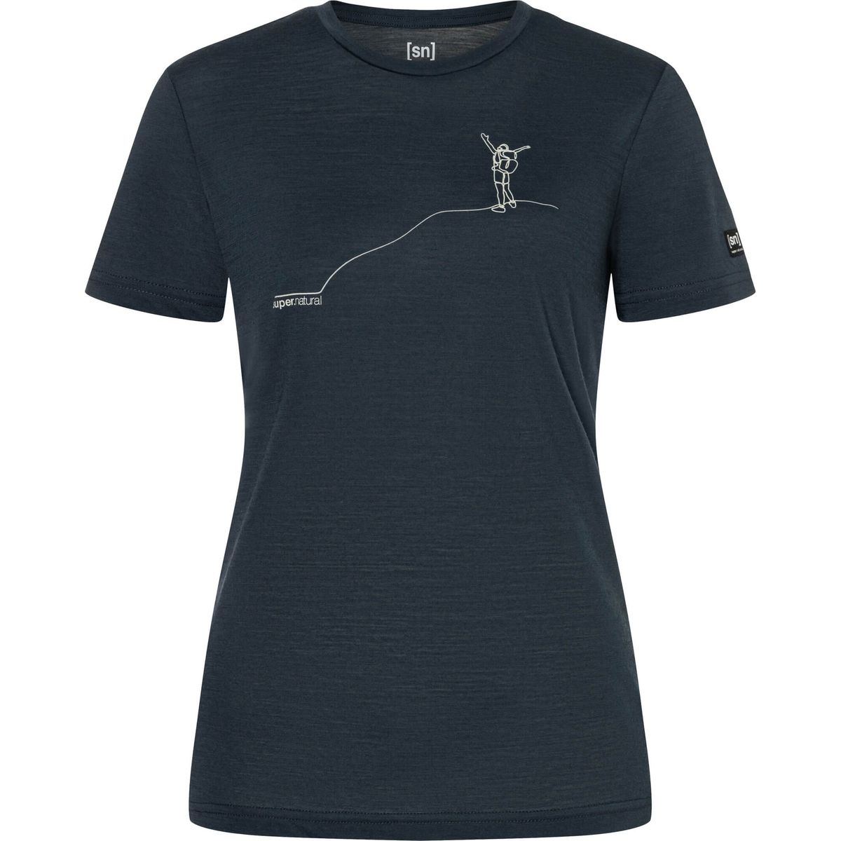 Super.Natural W Bergglück Tee blueberry/feather grey (W87) L SNWP03071W87L