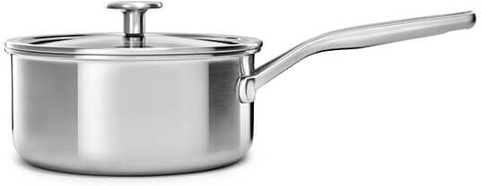 KitchenAid Multi-Ply Stainless Steel 3ply 16cm Saucepan with Lid