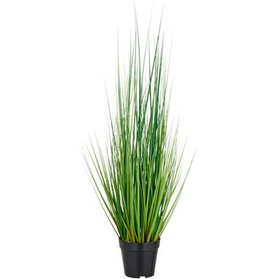 Kunstgras CREATIV GREEN "Grasbusch Miscanthus", grün, H:90cm, Kunststoff, Kunstpflanzen, mit naturgetreuen Grashalmen