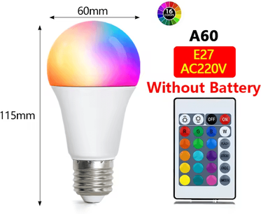 Inspire Essentials ColorAura RGB LED Light Bulb 16 Color Dimmable E27 Smart Bulb With Remote a
