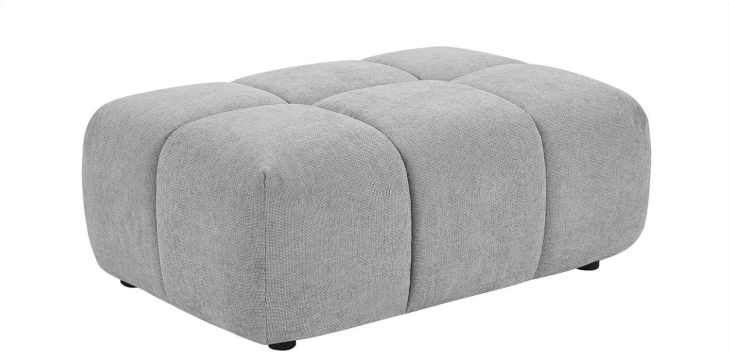 Vente-unique Hocker - Strukturstoff - Hellgrau APOLIU