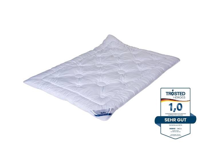 Microfaserbettdecke BECO Royal Soft GOLD , warme Duo-Decke Testsieger 2019 , weiss (weiß), B:155cm L:220cm, Bezug: 100% Polyester. Füllung: 100% Polyester, Bettdecken, Microfaserbettdecke