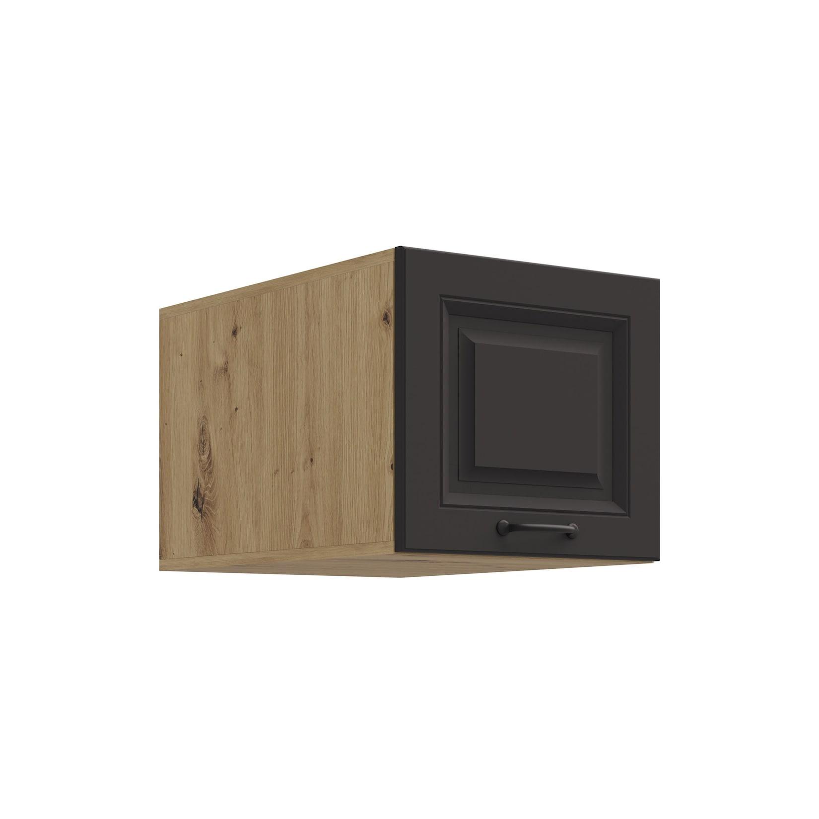 Aufsatzschrank Hochschrank 40 cm STILO Grau Küchenzeile Küchenblock Küche