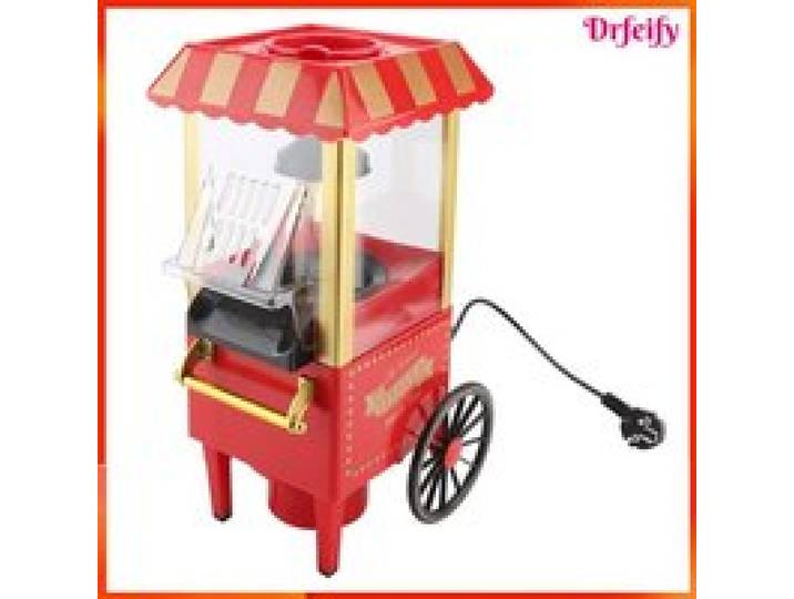 Machine à pop-corn électrique - AKOZON - Modèle compact - 1200W - Air chaud - Couvercle transparent