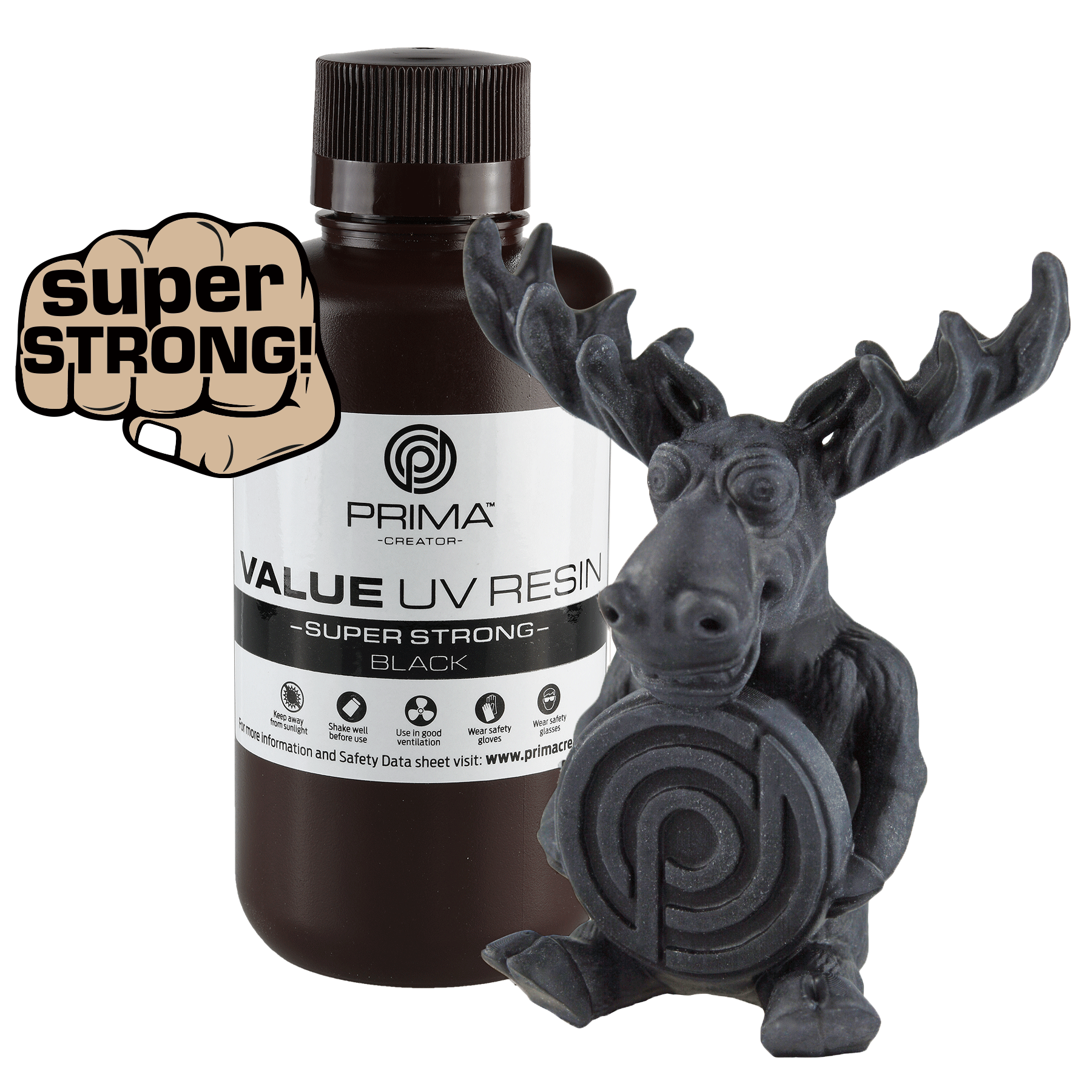 PrimaCreator Super Strong UV Resin - 500 g - Black PV-SS-B405-0500-BK