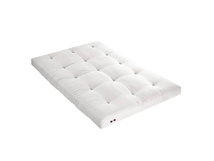 Matelas futon coeur en mousse à mémoire de forme, écru 160x200