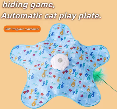 Inspire Curations SpinPounce Interactive Electric Cat Turntable Toy fish