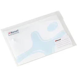 Rexel, Mappe, Dokumentenmappe Xtra Folder, DIN A4, weiss transluzent, aus Kunststoff, Druckknopf-Verschluss (A4)