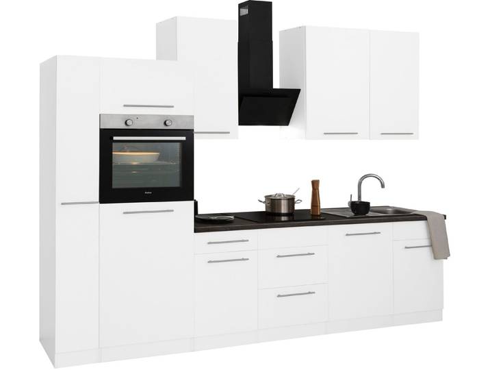 wiho Küchen Küchenzeile Unna, mit E-Geräten, Breite 310 cm