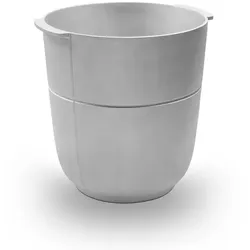 Pflanzgefäß Nr. 1, high Linea Korbo Aluminium silberfarben grau, Designer Monica Förster, 50.7 cm