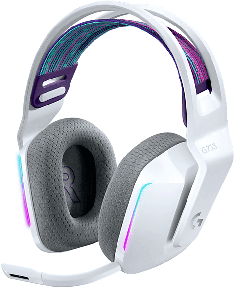 REACONDICIONADO Seminuevo Muy bueno Auriculares gaming - Logitech G733, De diadema, Inalámbricos, Micrófono, PC/Mac/PS, Hasta 29h, Blanco