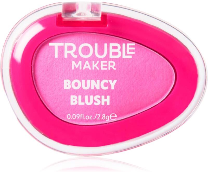 Trouble Maker Bouncy Blush Powder Blush shade Bounce Hot Pink 2.8 g