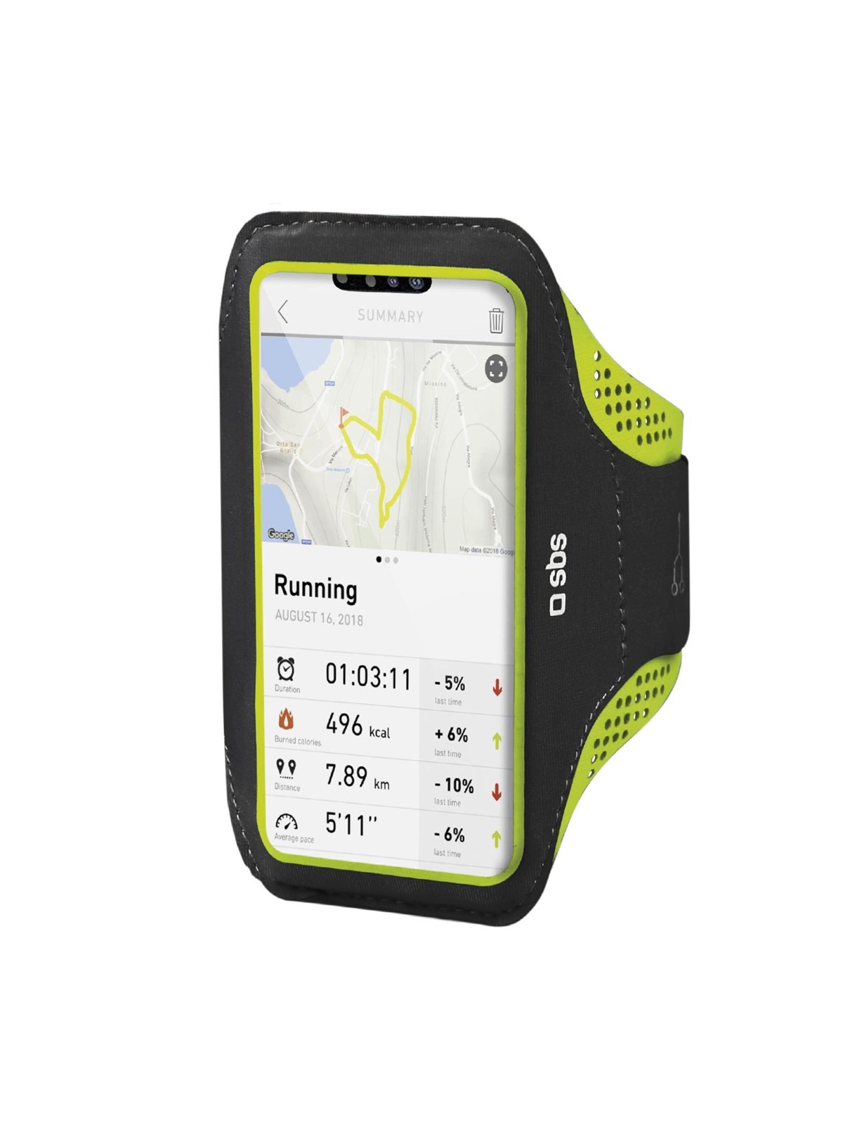 SBS XXXL Arm Phone Holder for Sports - Black/green