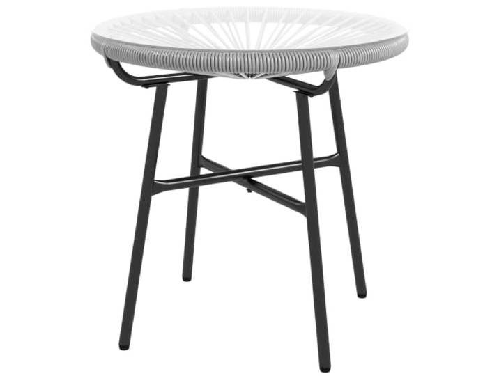 Outsunny Beistelltisch aus PE Rattan runder Couchtisch 50 x 50 x 50 cm Grau