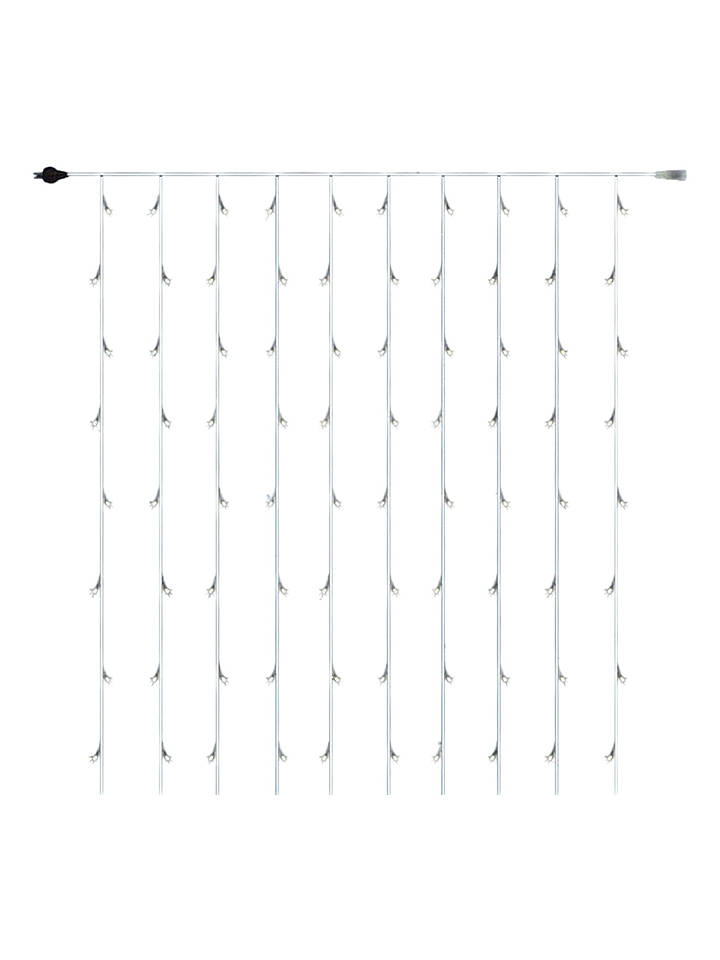 WellHome LED-Lichtervorhang in Warmweiß in Silber - (L)300 x (B)200 cm - onesize