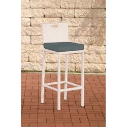 CLP Polyrattan Garten Barhocker Mari eisengrau/weiß