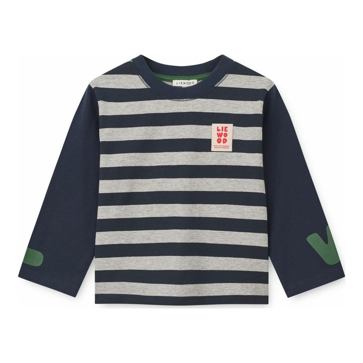 Liewood Francis Placement LS T-shirt grey melange / classic navy mix (3081) 86/92 LW21025-3081-86/92-CU