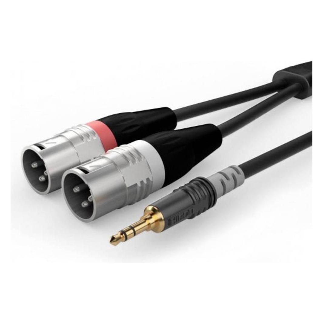 Sommer Cable HBA-3SM2-0300 Audio Adapterkabel (1x XLR-Stecker 3 polig - 1x Klink (3 m, 2.5mm Klinkenkabel) (HBA-3SM2-0300)