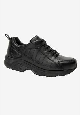 Extra Wide Width Women's Drew Fusion Sneakers by Drew in Black Calf (Size 8 WW)