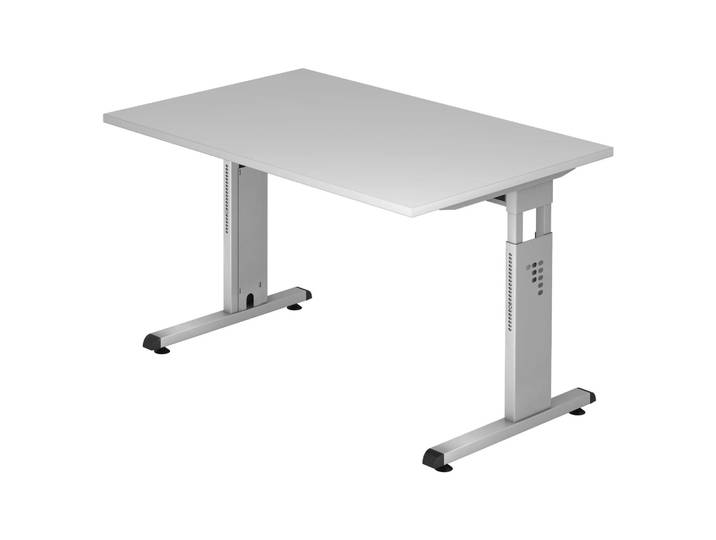 MEGA 12 S Schreibtisch 120 x 80 höhenverstellbar Grau/Silber