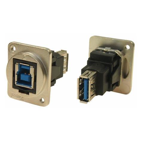 RS PRO USB-Durchführung 3.0 B A Buchse/Buchse / 1.8A, Tafelmontage (2035571)