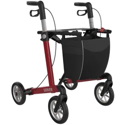 Rehasense Server L Komfort Softrad Rollator weinrot