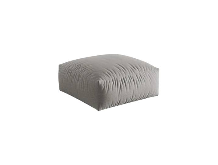 Design Sitzpouf „Martina“ Strukturstoff Hellgrau 106 x 106 cm Micadoni