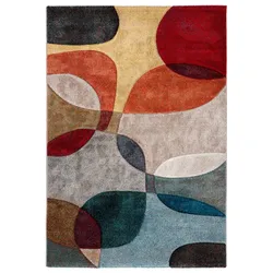 Webteppich Curves 160 x 230 cm Polypropylen Bunt