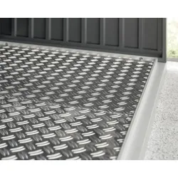 Hörmann Ecostar Aluminium Fußboden für EcoStar Kaminholzregale Typ 1,silber,Typ 1