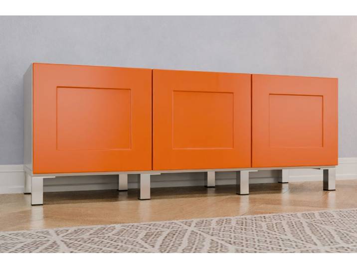 TV-Möbel nach Maß - RAL 2008 Hellrotorange - 50x129x42cm - Individuell konfigurieren