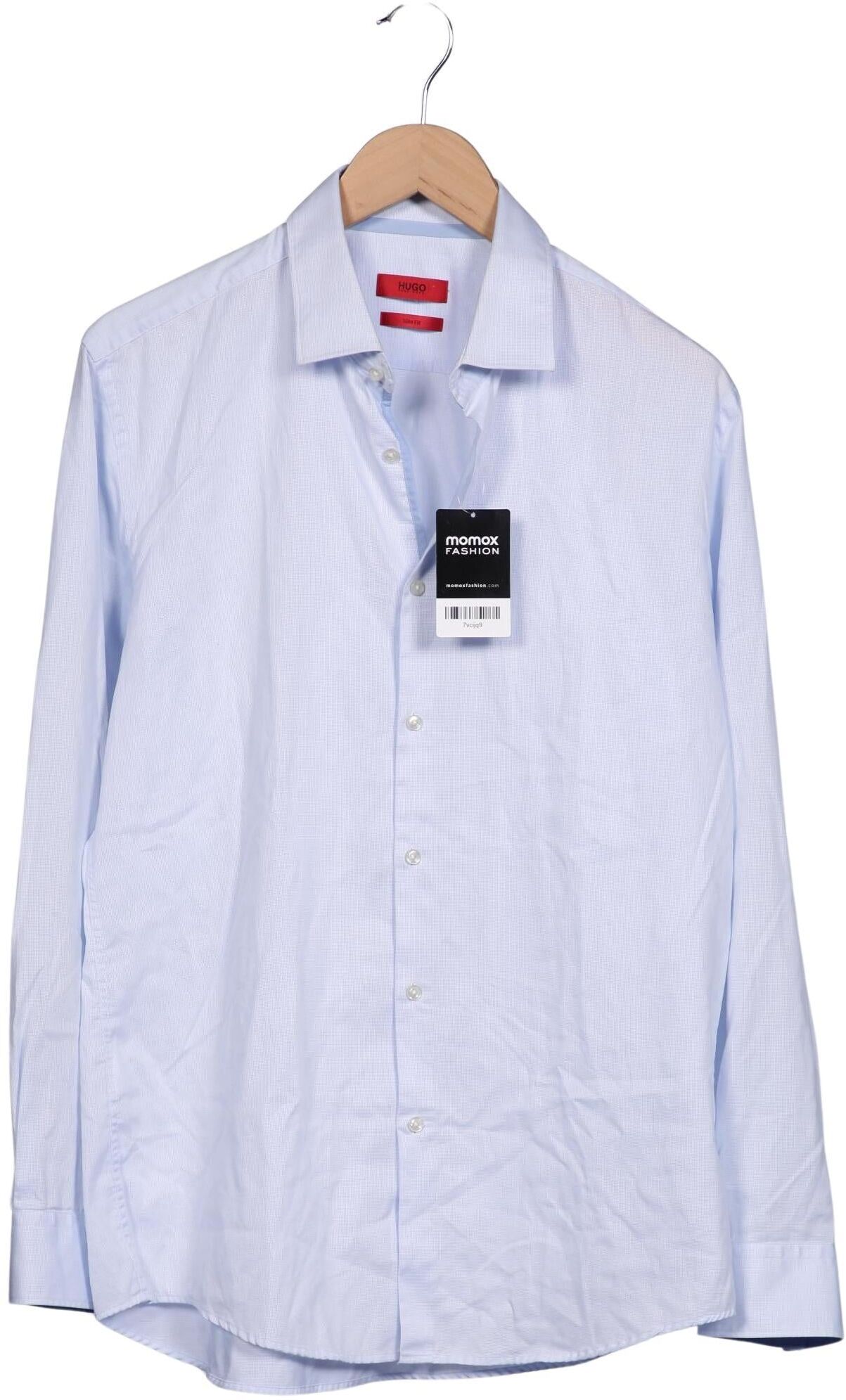 Hugo by Hugo Boss Herren Hemd, Hellblau, Gr. 42, Baumwolle - Second Hand