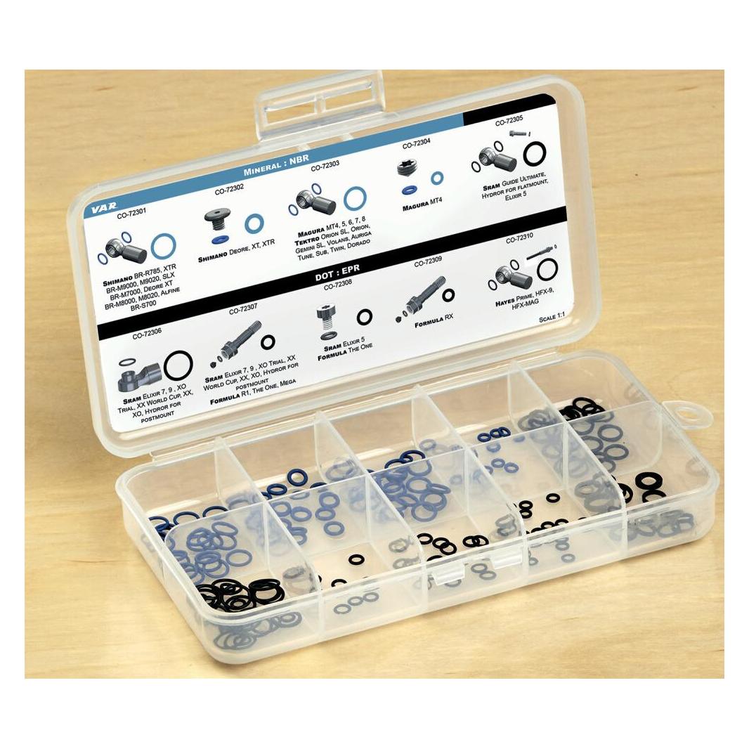VAR O-Ring Dichtungssatz hydraulische Scheibenbremsen Sortierbox (PL-FA003540037-3435540723008)