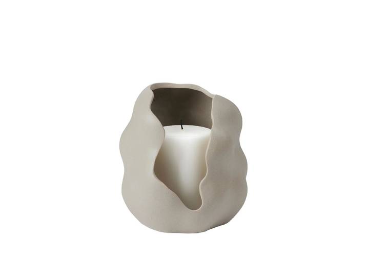 Broste Copenhagen - Hekla Kerzenhalter, Ø 16 x H 16 cm, dove grey