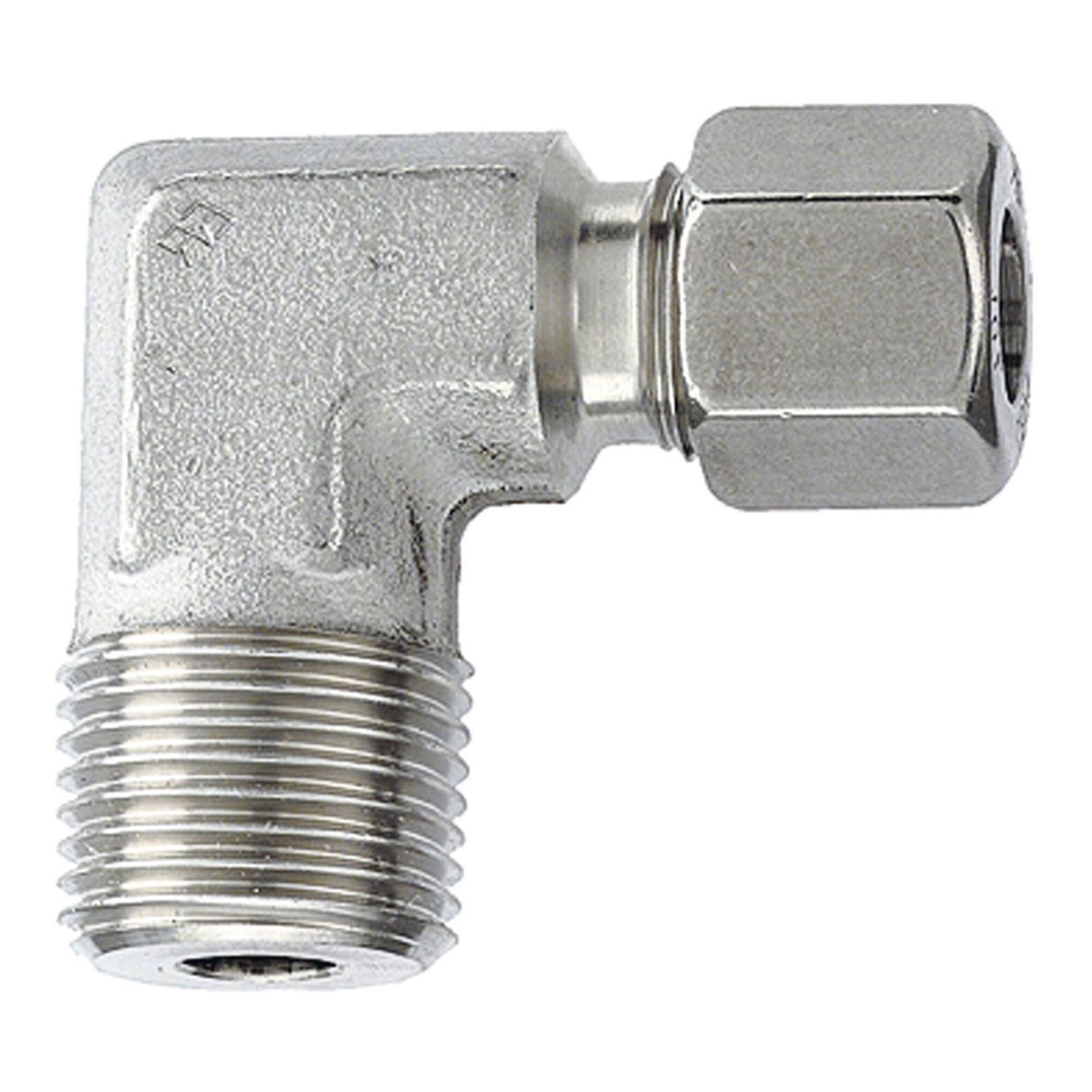 Riegler Winkel-Einschraubverschr. R 3/8 a., Rohr-Ã˜ 15, ES 1.4571, 315bar (ES 100)
