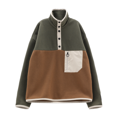 Fleecepullover CMP "MAN SWEAT", Herren, Gr. M, braun (grün), Obermaterial: 100% Polyester, Sweatshirts Fleecepullover, Oversize-Schnitt, Teddyfell, wärmend