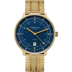 STERNGLAS - HAMBURG AUTOMATIK - EDITION MARINE - blau - gold - SuperSlim gold / 42MM
