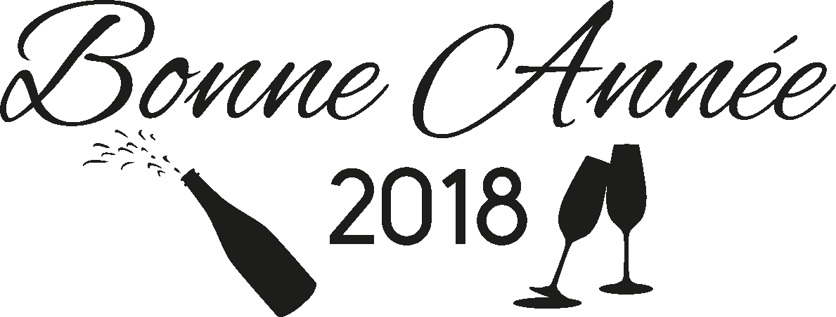 Ambiance-sticker Sticker bonne année 2018 festif