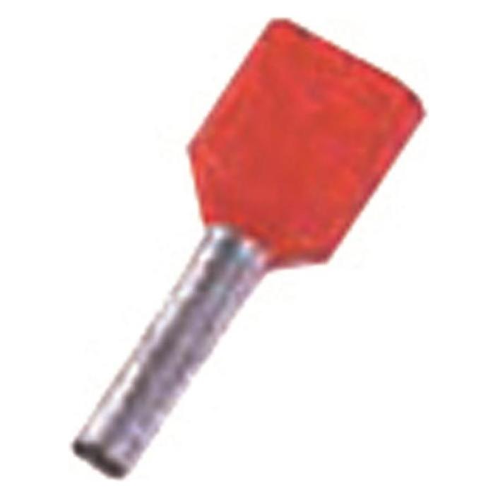 Intercable Zwillings- ICIAE110Z aderendhülse 2x1qmm 10mm verzinnt rot (ICIAE110Z)