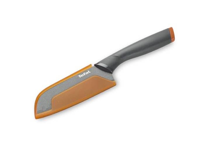 Tefal Fresh Kitchen Santoku-Messer 12 cm, Edelstahl, Anthrazit/Orange, cm, 36 x 10 x 5.1 cm, 1 Einheiten