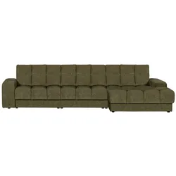 Ecksofa Chaiselongue Date aus Webstoff, klassisch und komfortabel, grün rechts, für 4–5 Personen