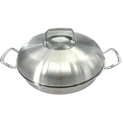 Fissler Patelnia do smaż i serw 28cm, Pfanne + Kochtopf, Silber