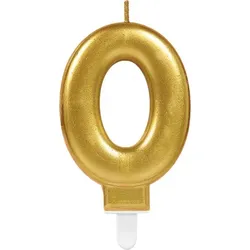 Kerze gold Zahl 0