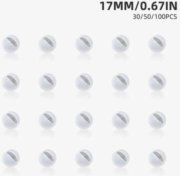 Uplifted Finds DIY Pet Toy Replacement Rattle Balls rattle Ball 17 Mm 50 Pcs