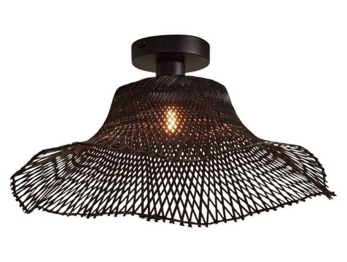 GOOD&MOJO Deckenlampe Ibiza wellig S Natur Schwarz