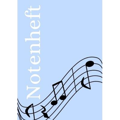 Notenheft: DIN A4 Notenlinienheft | 300 Seiten mit 12 Notenzeilen / Systeme pro Blatt | Papier 90g/m² | Musikheft mit Notenlinien -