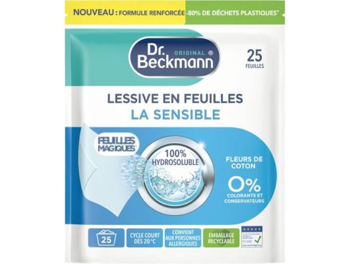Dr Beckmann - Lessive Feuilles Magiques - La Sensible X25 Lavages