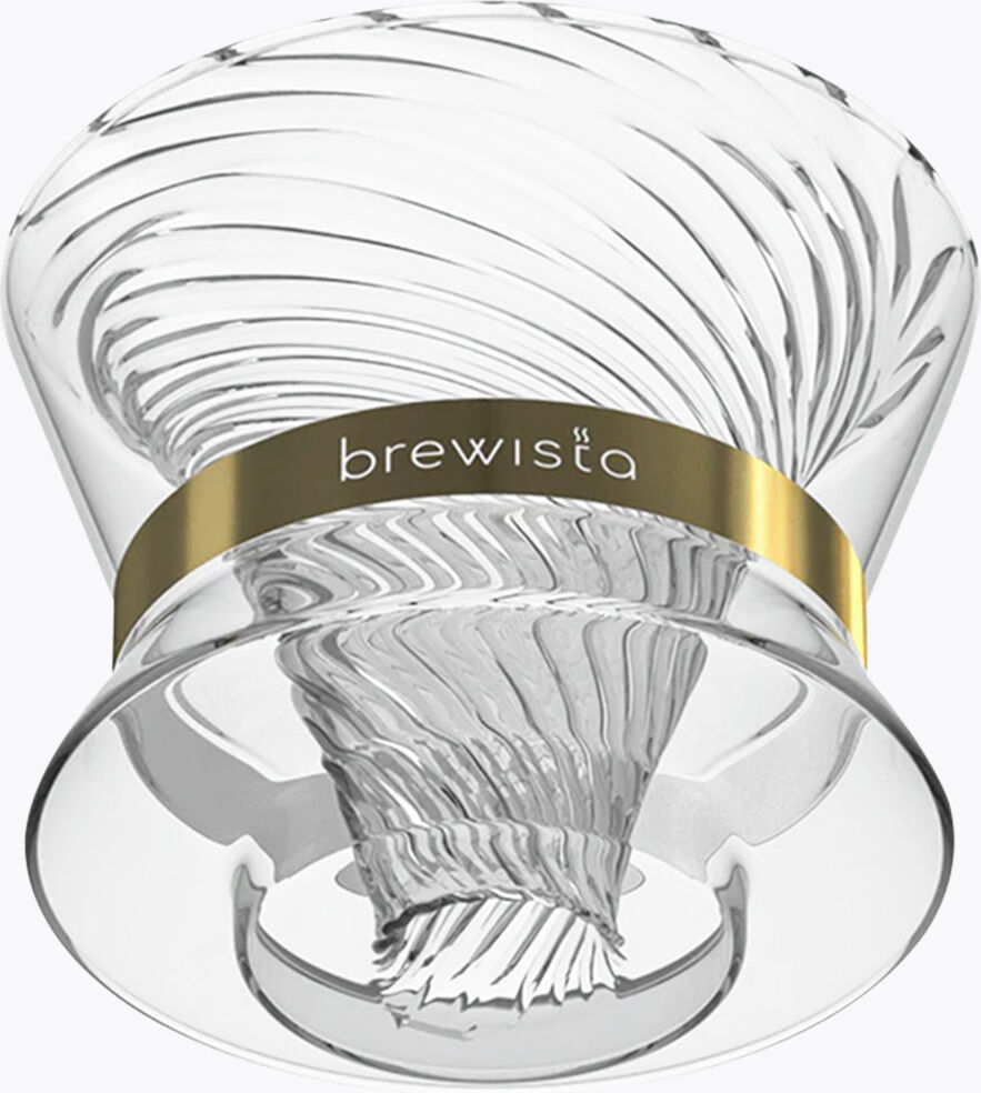 Brewista Tornado Duo Double Wall Glass Dripper   Voor 1–2 kopjes   Hittebestendig glas pour-over koffiefilter voor optimale aroma extractie